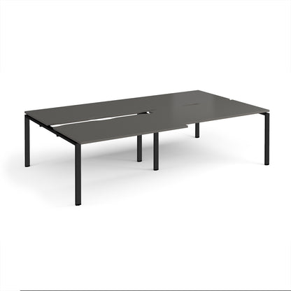 Adapt sliding top double B2B desks 1600mm deep - STE2816-K-OG