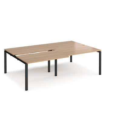 Adapt sliding top double B2B desks 1600mm deep - STE2416-K-B