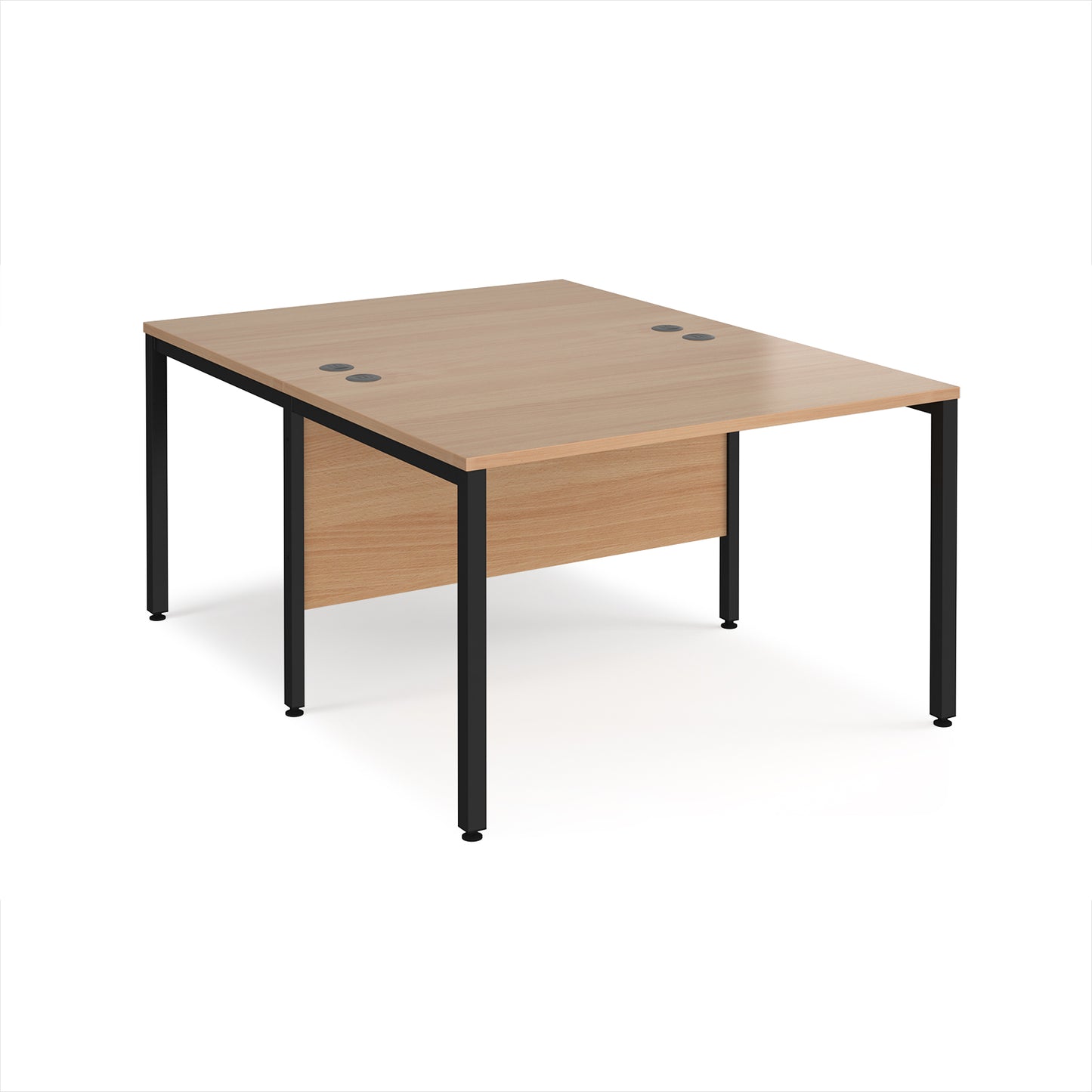 Maestro 25 bench back to back straight desks 1600mm - MB1216BKB