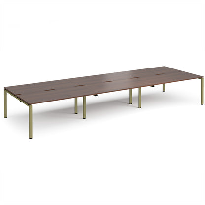 Adapt triple back to back desks 1600mm deep - E4816-GN-W