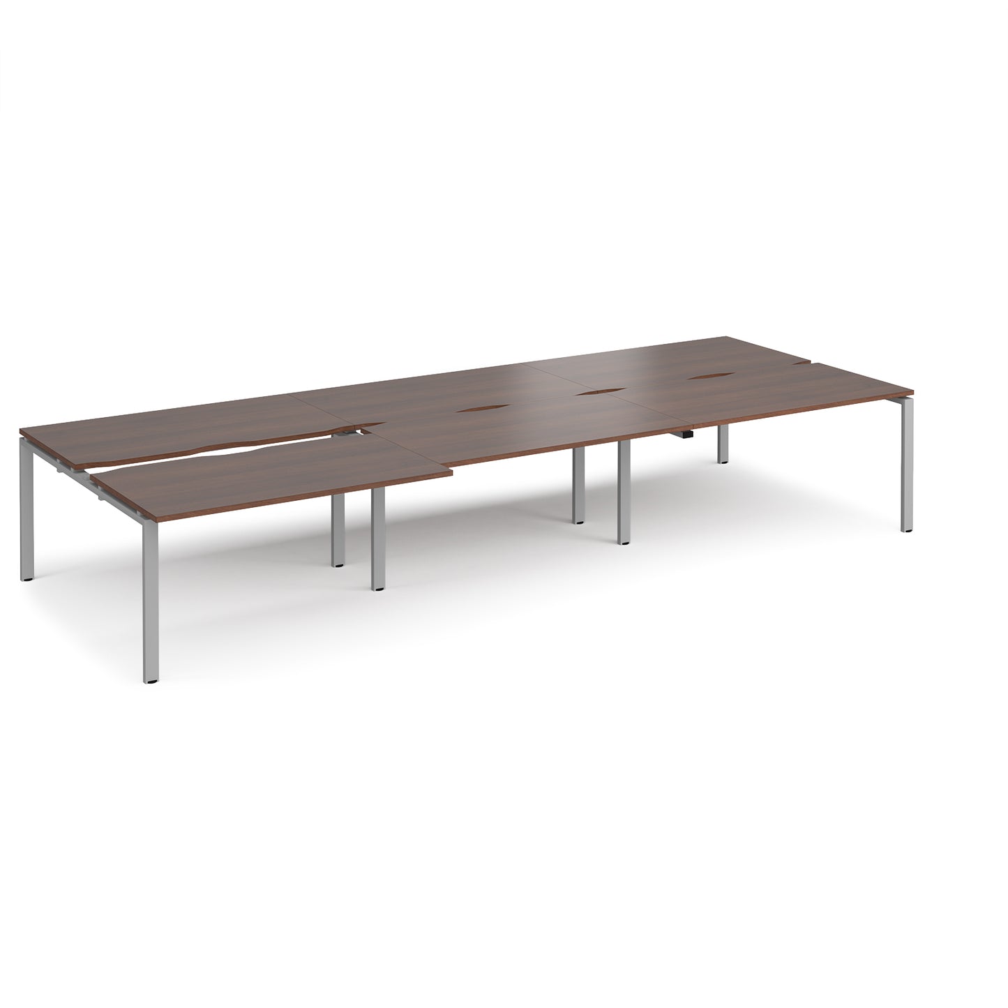 Adapt sliding top triple B2B desks 1600mm deep - STE4216-S-W