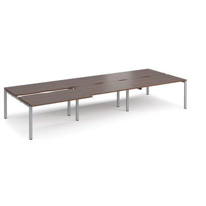 Adapt sliding top triple B2B desks 1600mm deep - STE4216-S-W