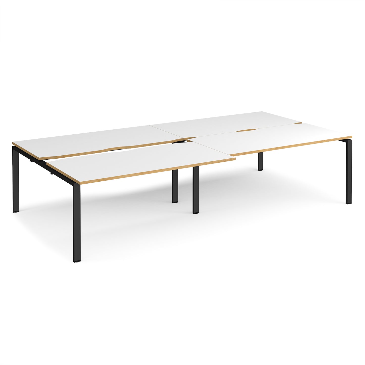 Adapt sliding top double B2B desks 1600mm deep - STE3216-K-WO