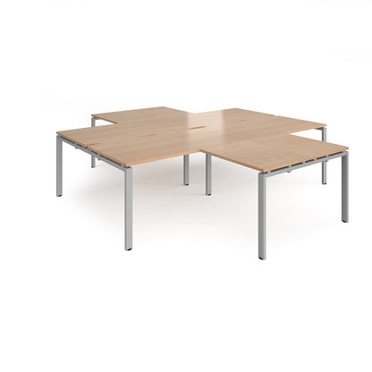 Adapt 4 desk cluster with returns - ER28168-S-B