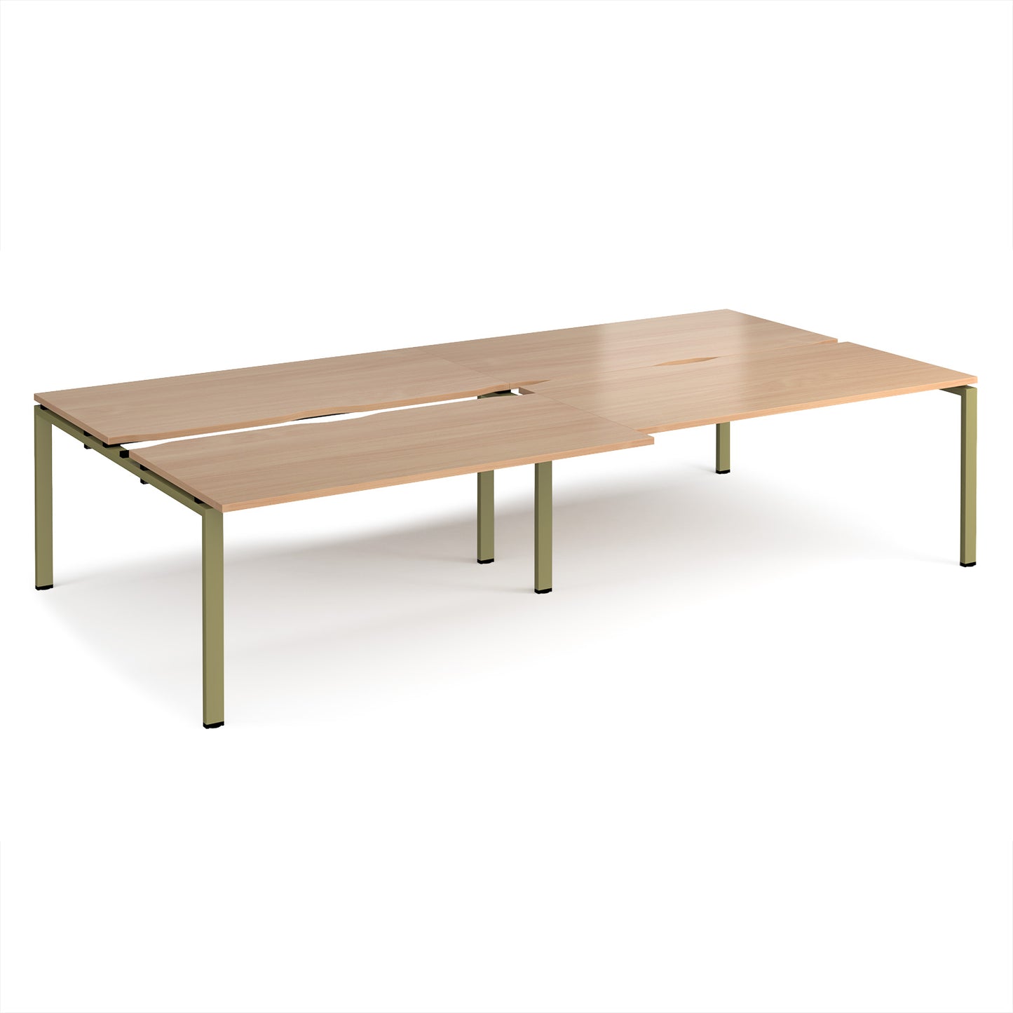 Adapt sliding top double B2B desks 1600mm deep - STE3216-GN-B