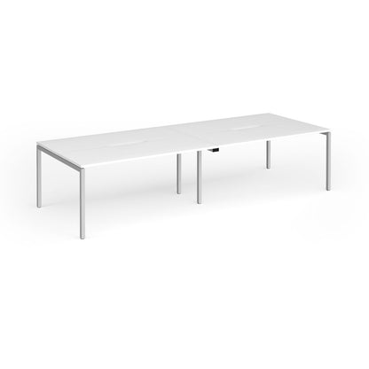 Connex Plus Goal Post Double Back to Back Desks 1200mm deep - GCO3212-S-WH