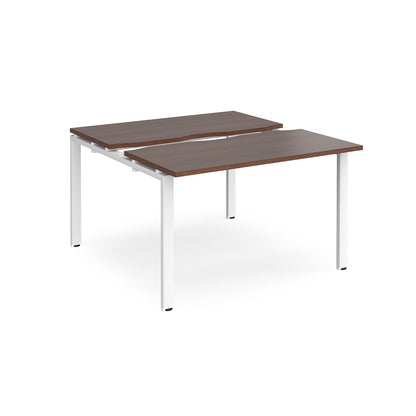 Adapt sliding top B2B desks 1200mm deep - STE1212-WH-W