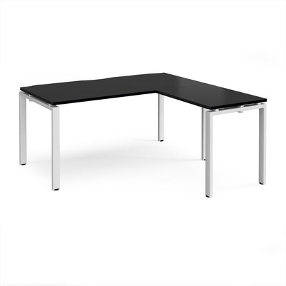Adapt straight desk with return - ER1688-WH-BK