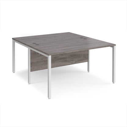 Maestro 25 bench back to back straight desks 1600mm - MB1416BWHGO