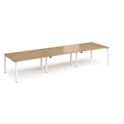 Adapt triple back to back desks 1200mm deep - E4212-WH-O