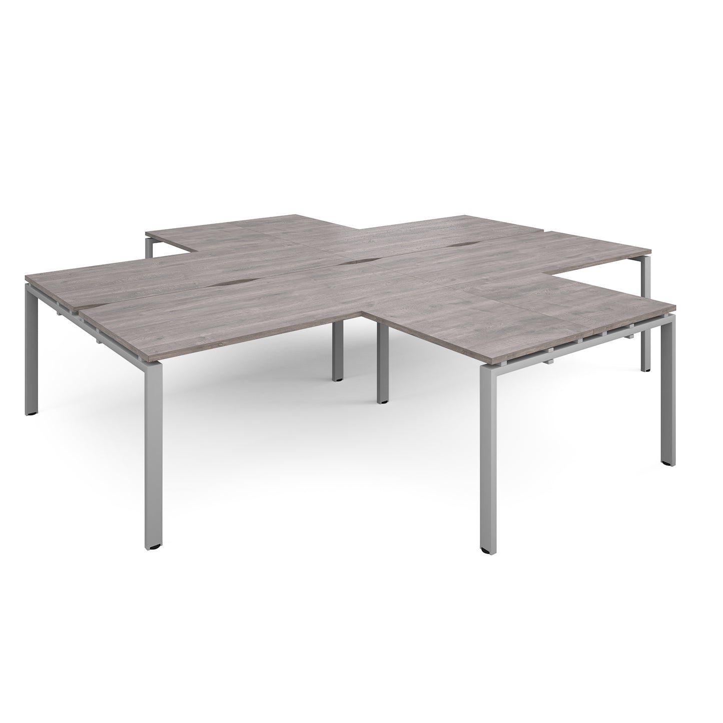 Adapt 4 desk cluster with returns - ER32168-S-GO