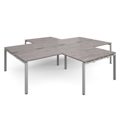 Adapt 4 desk cluster with returns - ER32168-S-GO