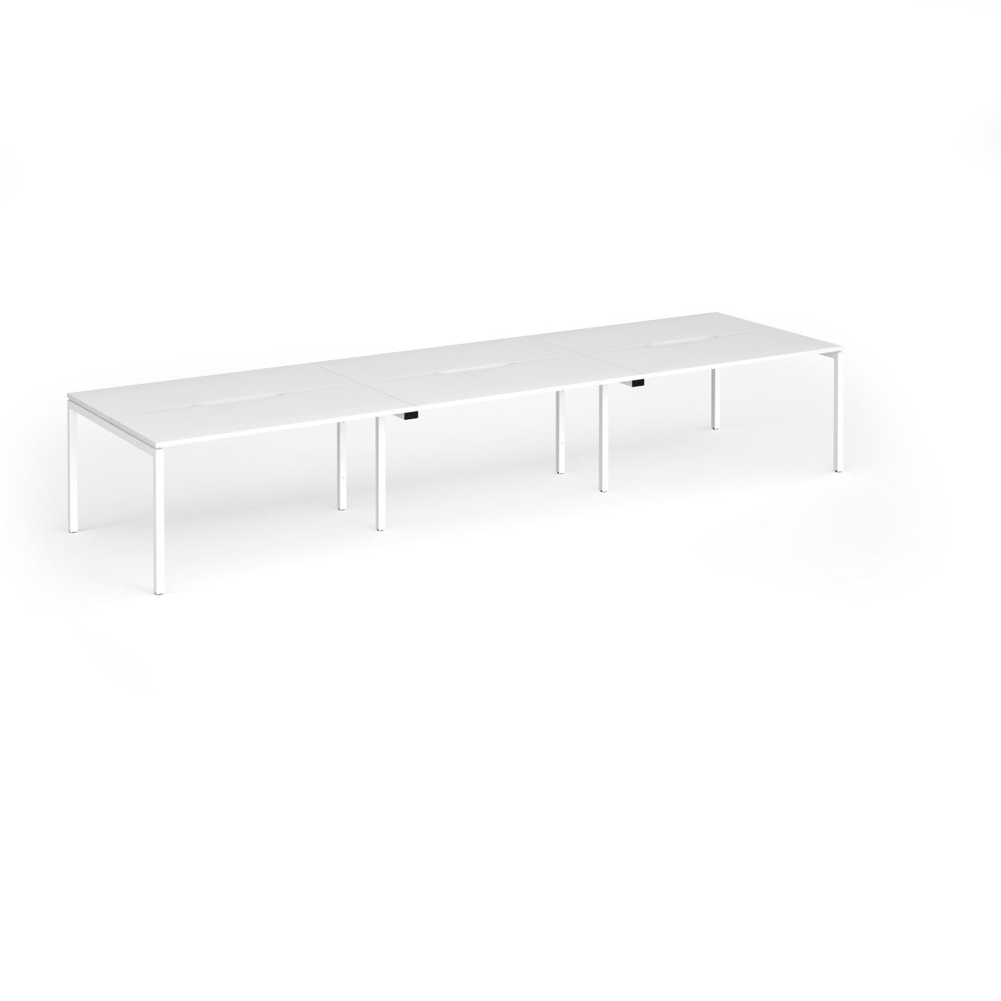 Connex Plus Goal Post Double Back to Back Desks 1200mm deep - GCO4212-WH-WH
