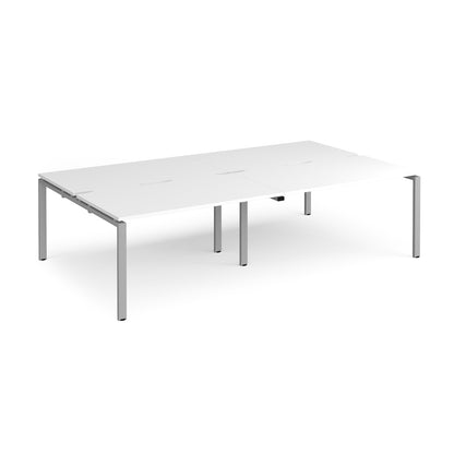 Adapt double back to back desks 1600mm deep - E2816-S-WH