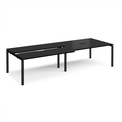 Adapt sliding top double B2B desks 1200mm deep - STE3212-K-BK