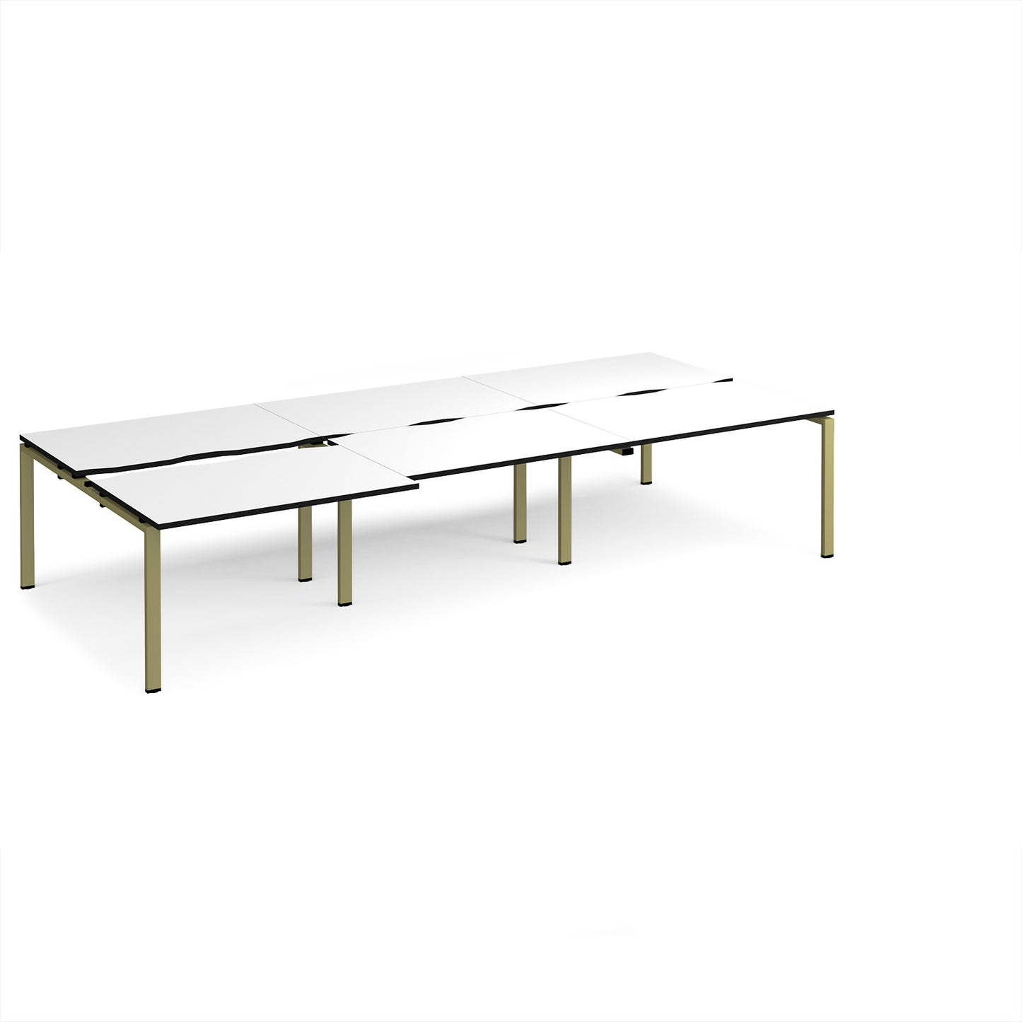 Adapt sliding top triple B2B desks 1600mm deep - STE3616-GN-WK