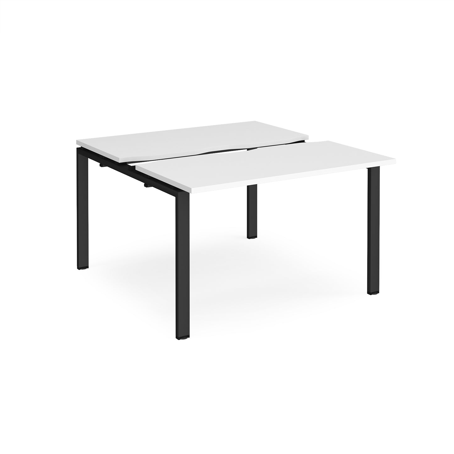 Adapt sliding top B2B desks 1200mm deep - STE1212-K-WH
