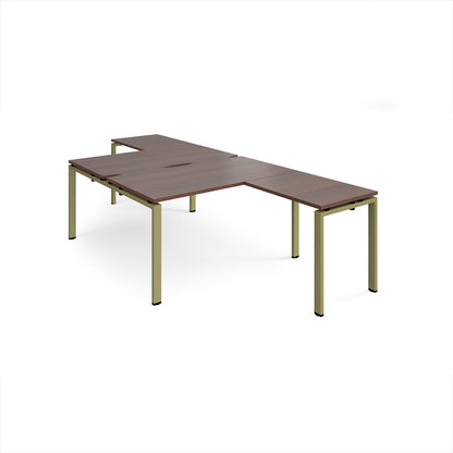 Adapt back to back desk with return - ER14168-GN-W