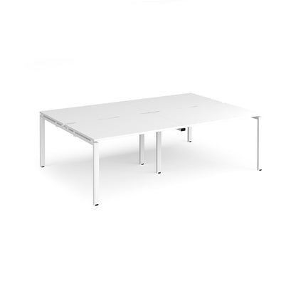 Adapt double back to back desks 1600mm deep - E2416-WH-WH