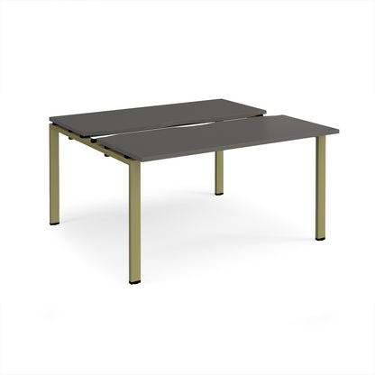 Adapt sliding top B2B desks 1200mm deep - STE1412-GN-OG