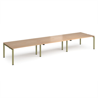 Adapt triple back to back desks 1200mm deep - E4812-GN-B