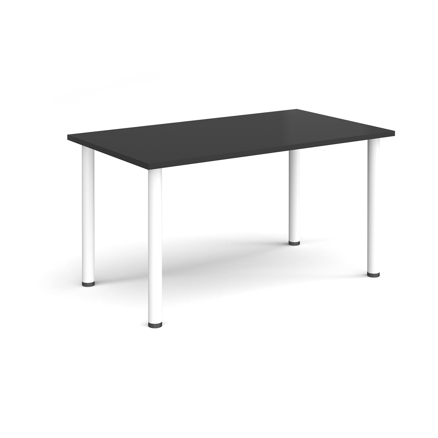 Rectangular radial leg meeting table - DRL1400-WH-BK