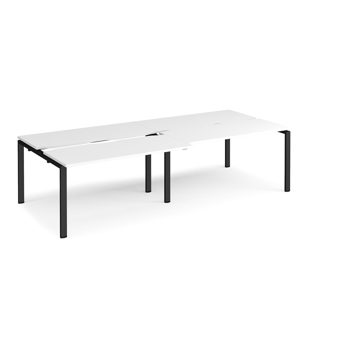Adapt sliding top double B2B desks 1200mm deep - STE2812-K-WH