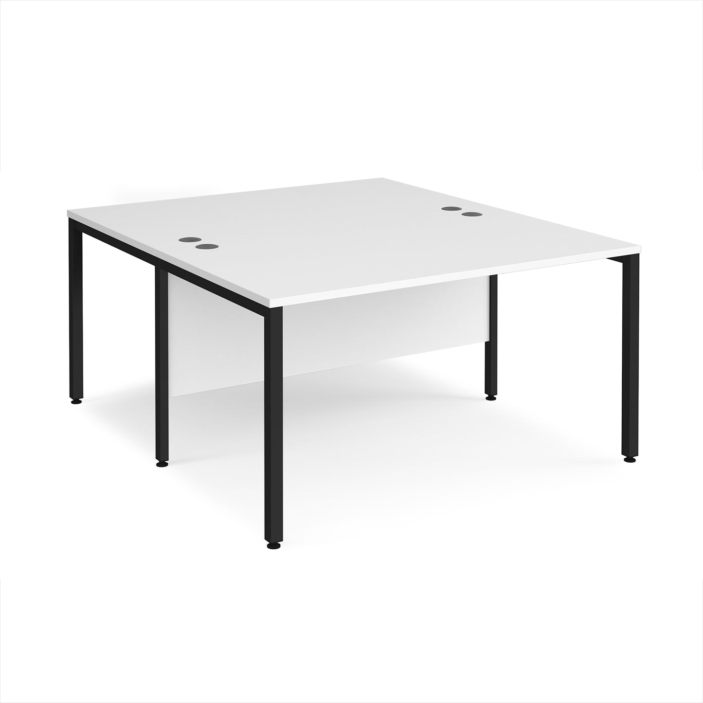 Maestro 25 bench back to back straight desks 1600mm - MB1416BKWH
