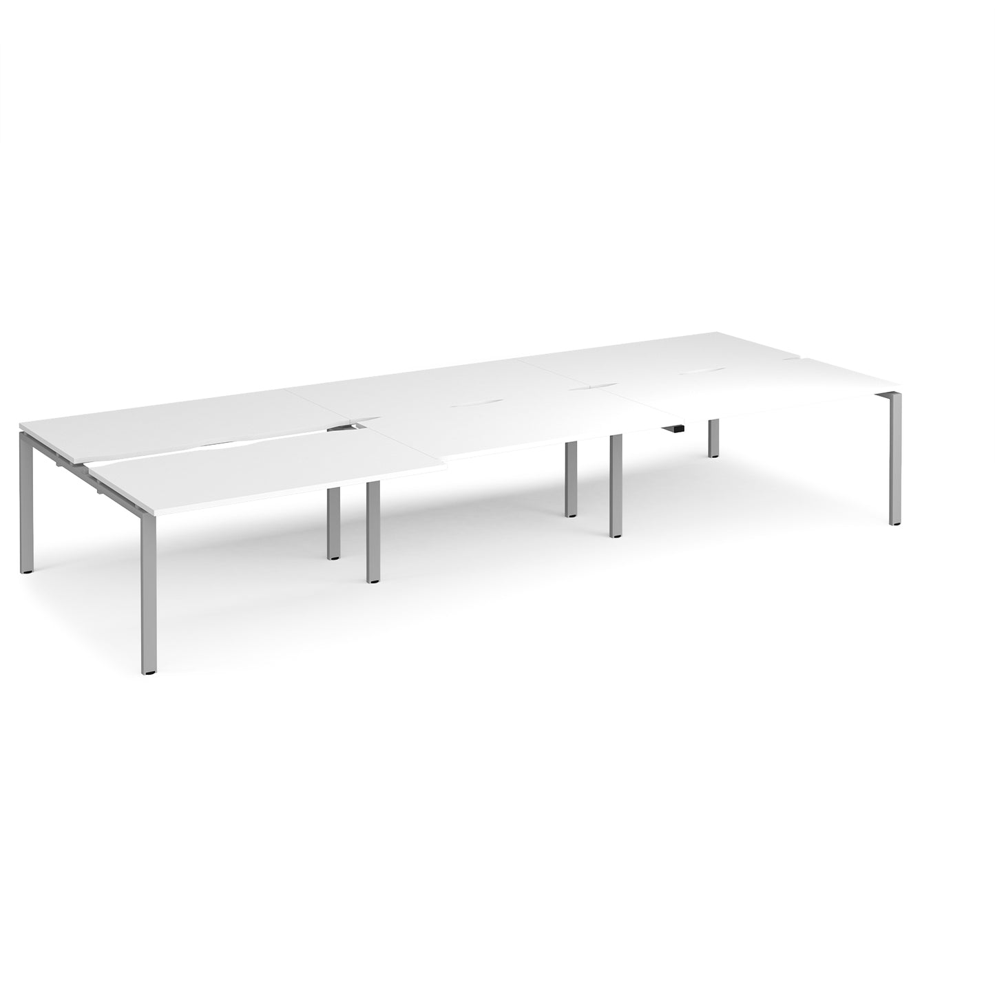Adapt sliding top triple B2B desks 1600mm deep - STE4216-S-WH