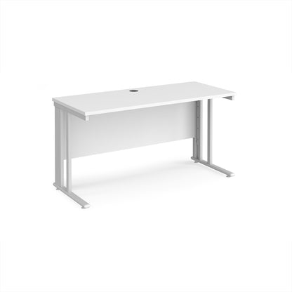 Maestro 25 cable managed 600mm deep desk - MCM614WHWH