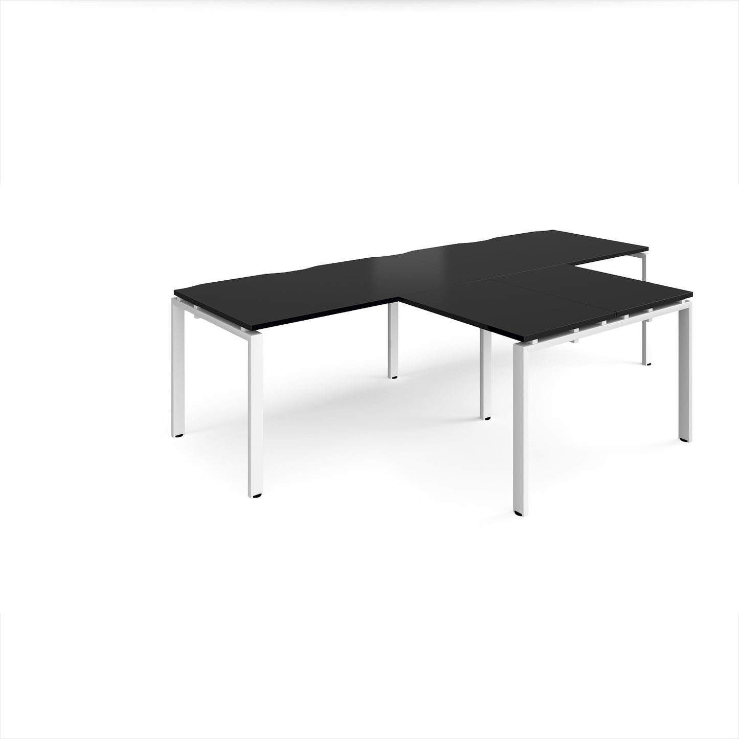 Adapt double desk with returns - ER2888-WH-BK