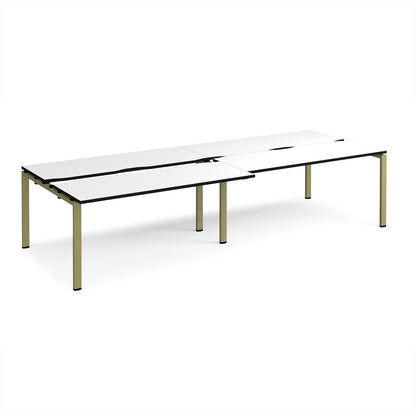 Adapt sliding top double B2B desks 1200mm deep - STE3212-GN-WK