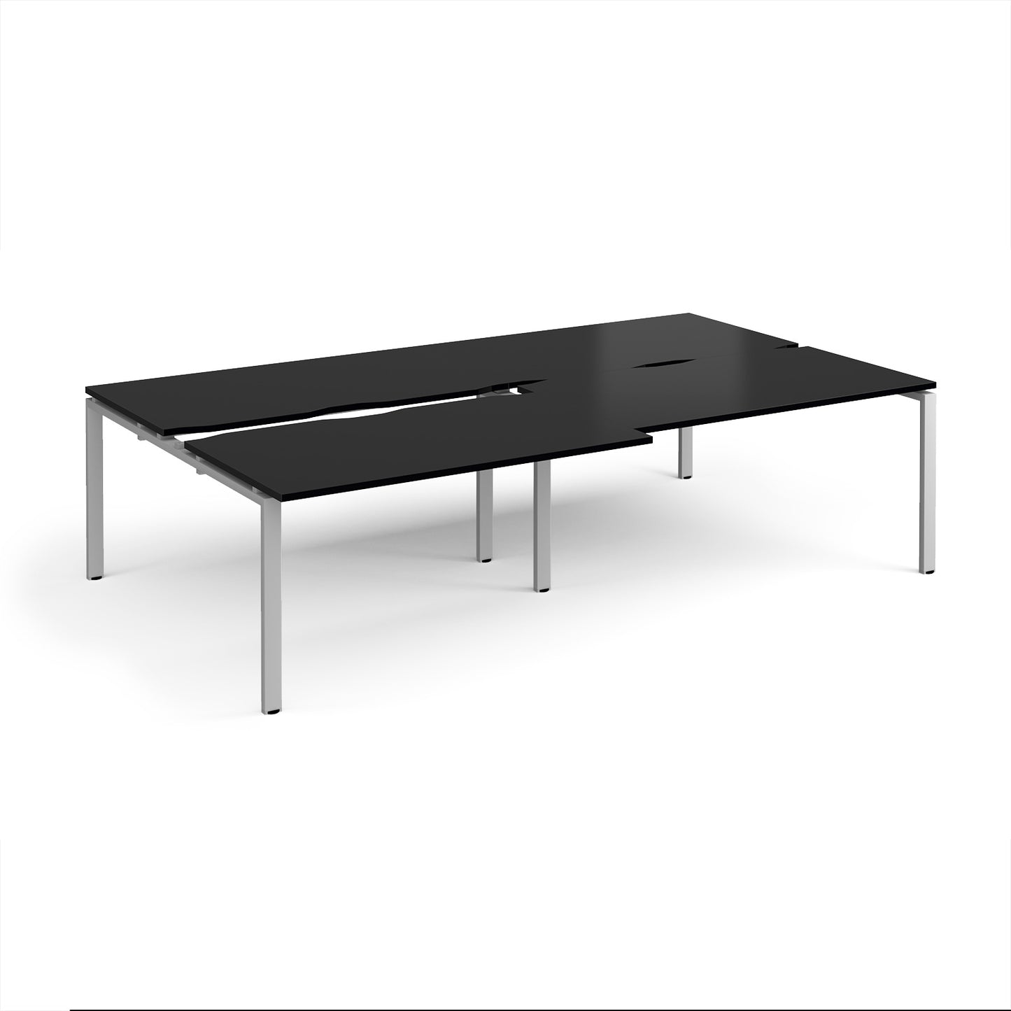 Adapt sliding top double B2B desks 1600mm deep - STE2816-S-BK