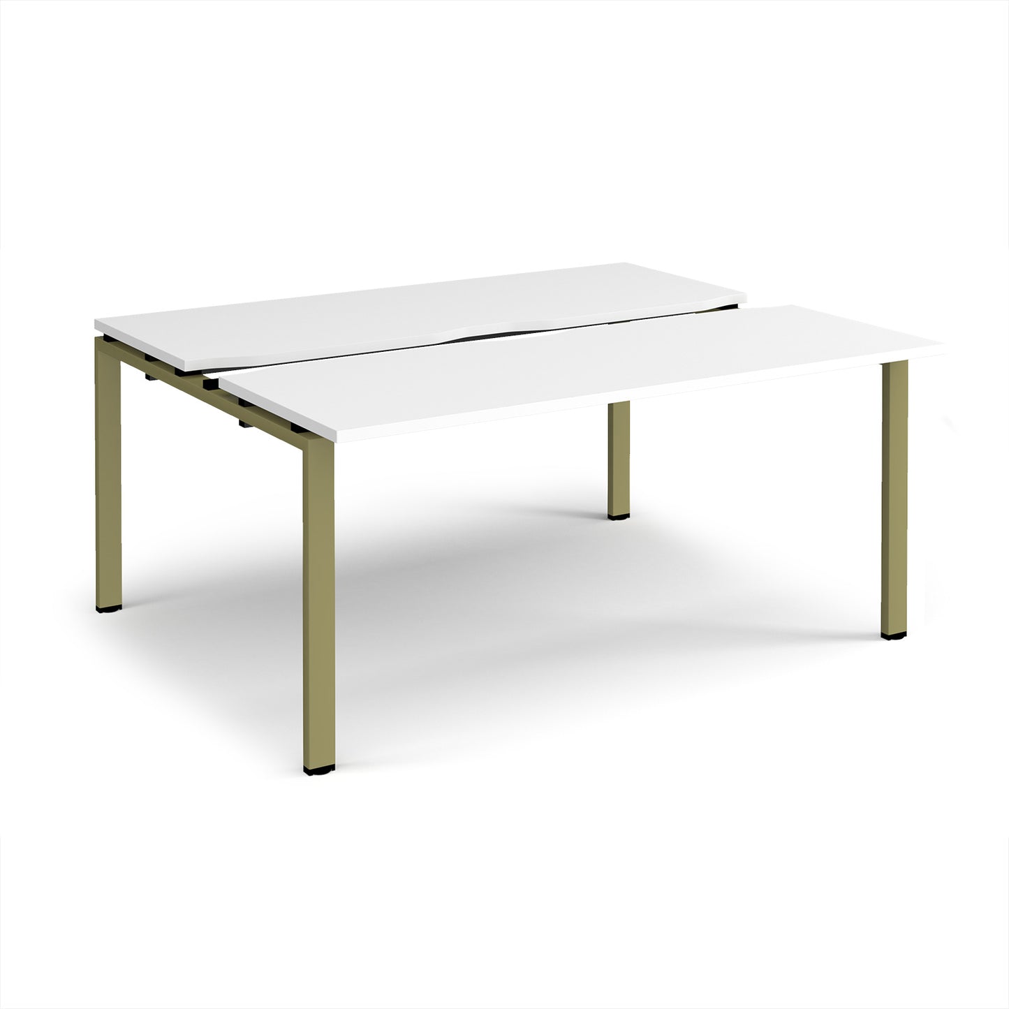 Adapt sliding top B2B desks 1200mm deep - STE1612-GN-WH