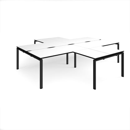 Adapt 4 desk cluster with returns - ER32168-K-WK