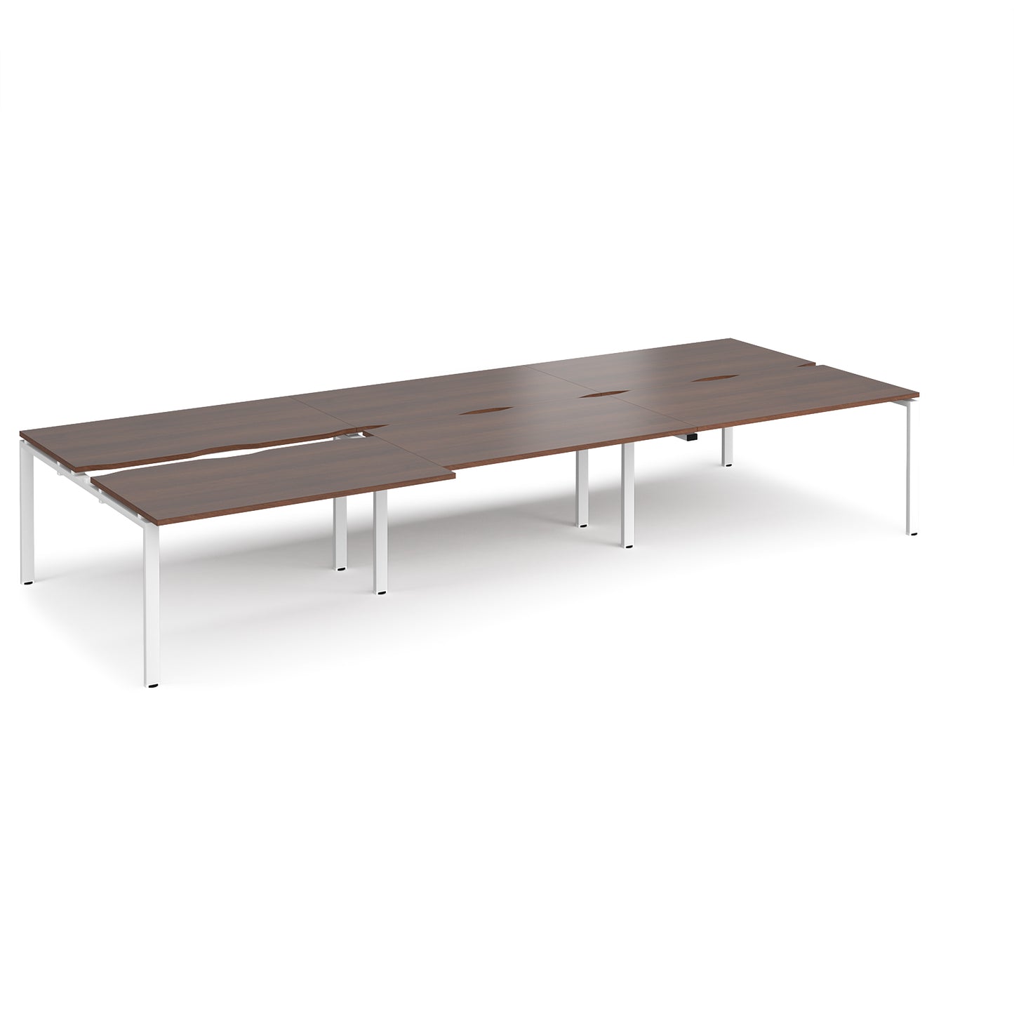 Adapt sliding top triple B2B desks 1600mm deep - STE4216-WH-W