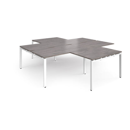 Adapt 4 desk cluster with returns - ER28168-WH-GO