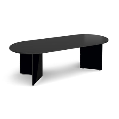 Arrow head leg radial end boardroom table - EB24BK