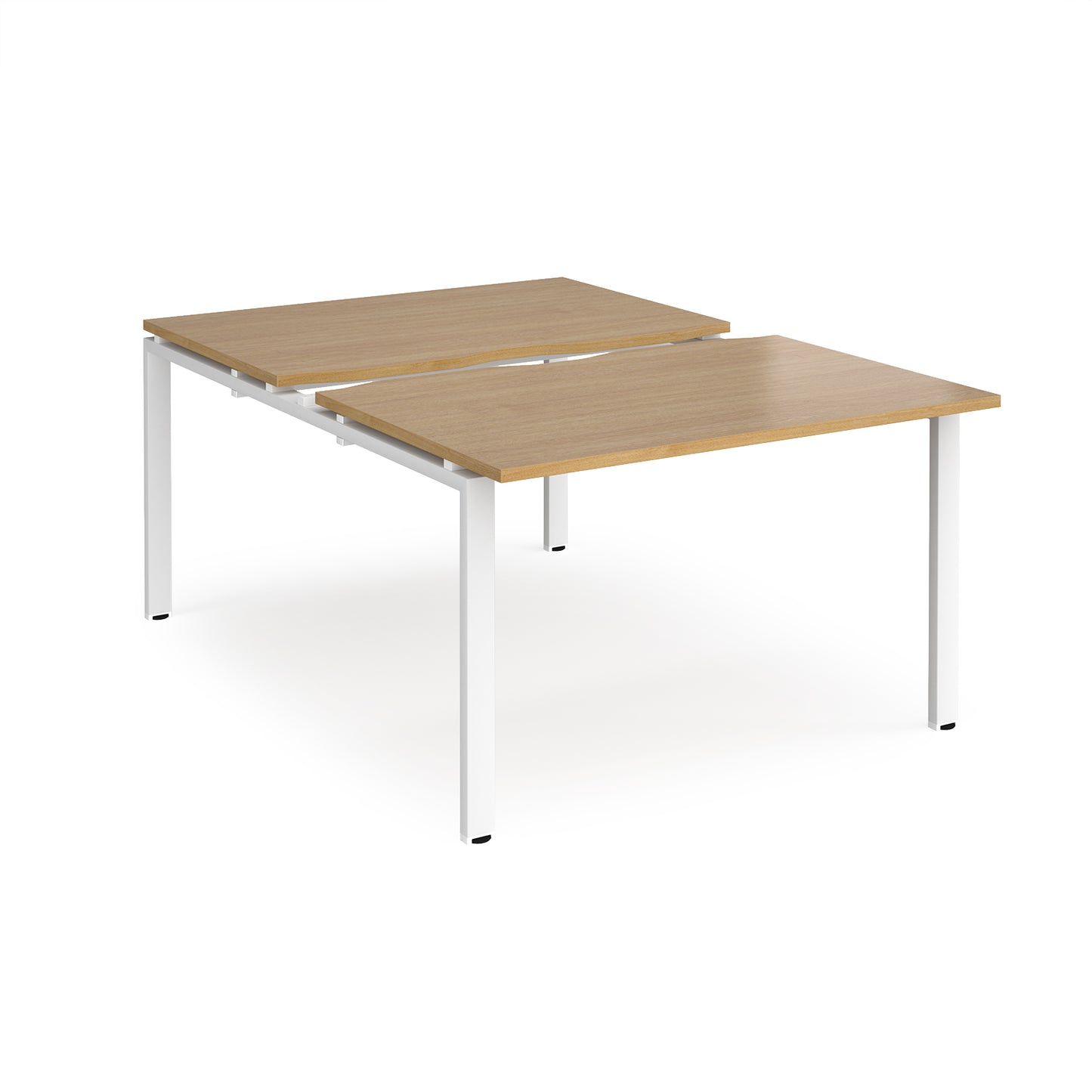 Adapt sliding top B2B desks 1600mm deep - STE1216-WH-O