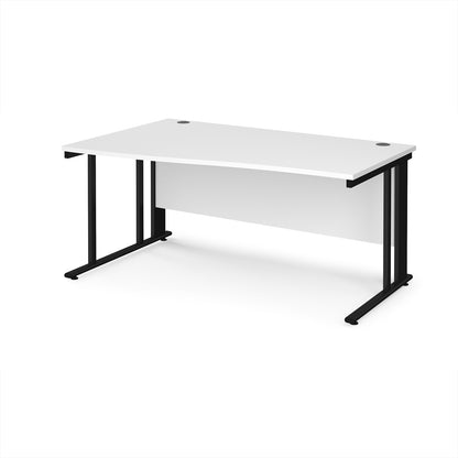 Maestro 25 cable managed left hand wave desk - MCM16WLKWH