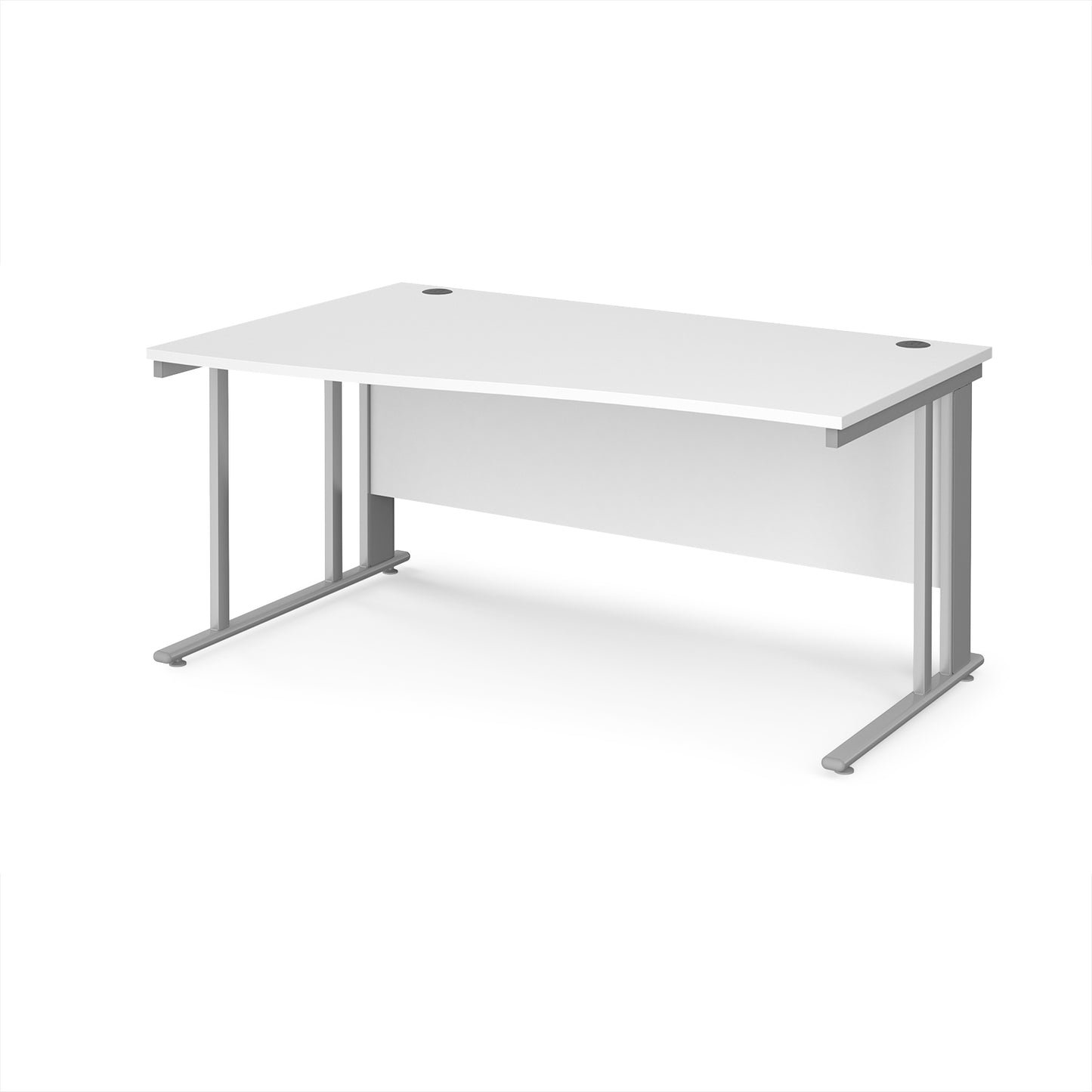 Maestro 25 cable managed left hand wave desk - MCM16WLSWH