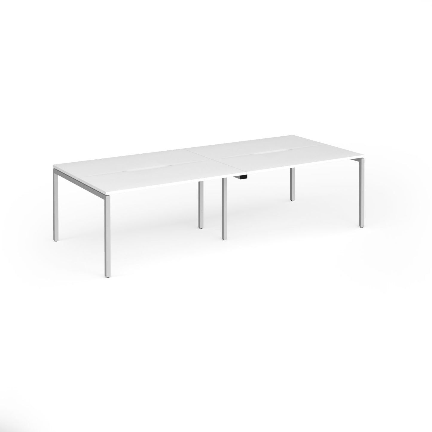 Connex Plus Goal Post Double Back to Back Desks 1200mm deep - GCO2812-S-WH
