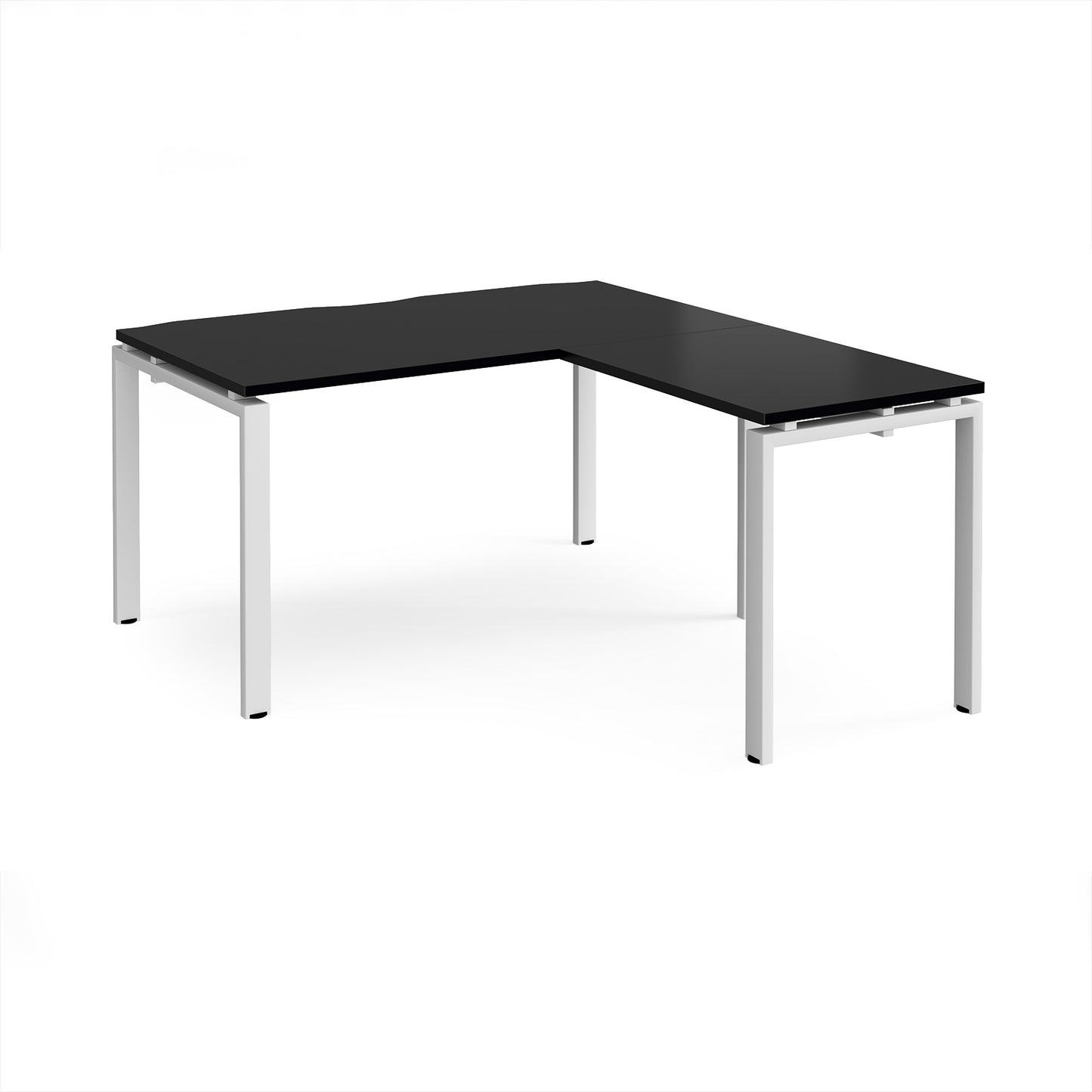 Adapt straight desk with return - ER1488-WH-BK