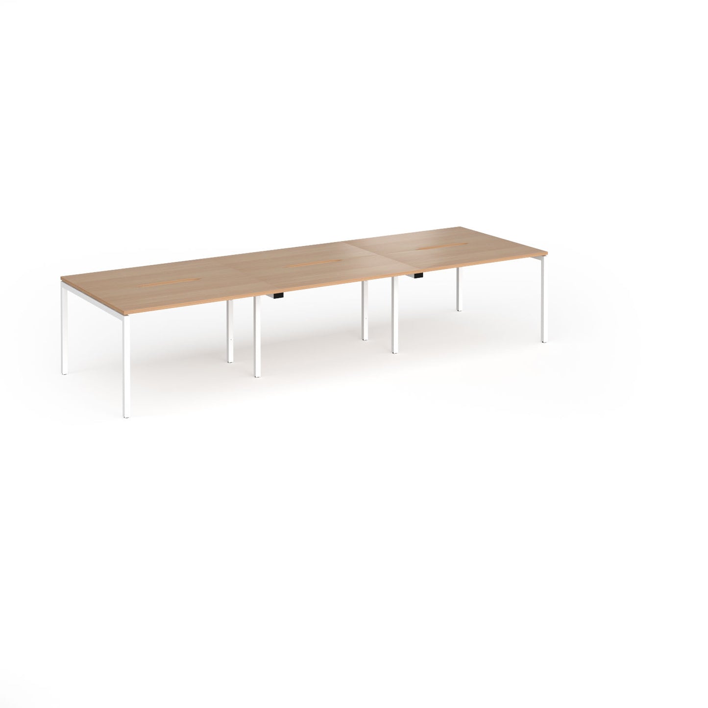 Connex Plus Goal Post Double Back to Back Desks 1200mm deep - GCO3612-WH-B