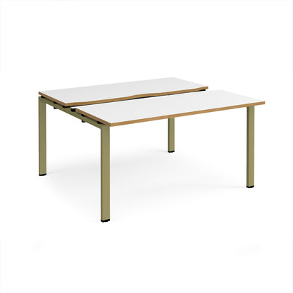 Adapt sliding top B2B desks 1200mm deep - STE1412-GN-WO