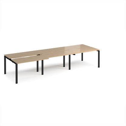 Adapt sliding top triple B2B desks 1200mm deep - STE3612-K-KO