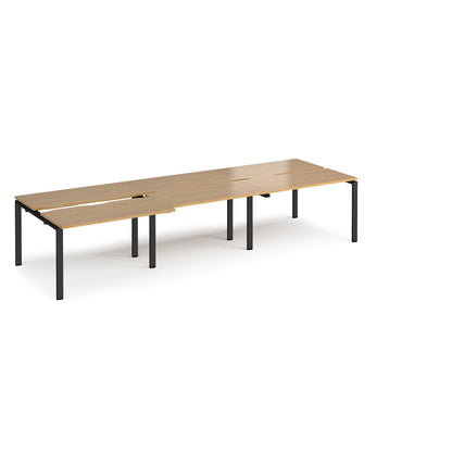 Adapt sliding top triple B2B desks 1200mm deep - STE3612-K-O