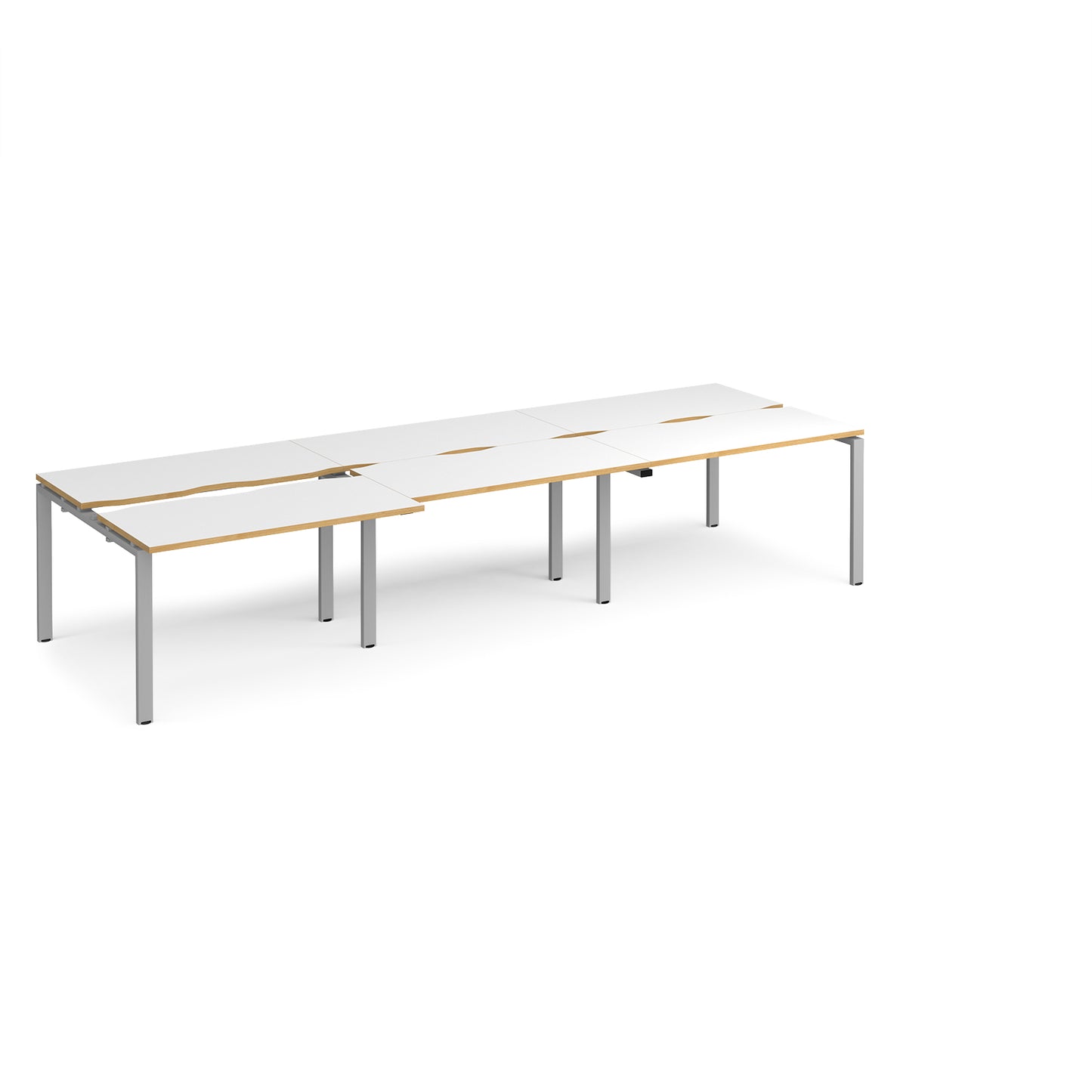 Adapt sliding top triple B2B desks 1200mm deep - STE3612-S-WO