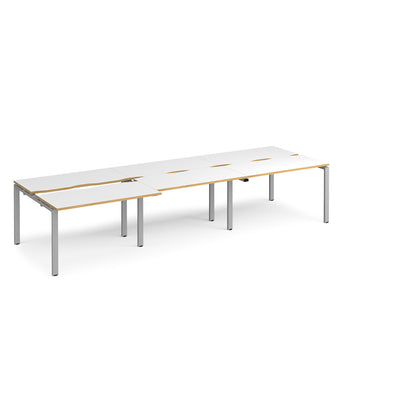 Adapt sliding top triple B2B desks 1200mm deep - STE3612-S-WO
