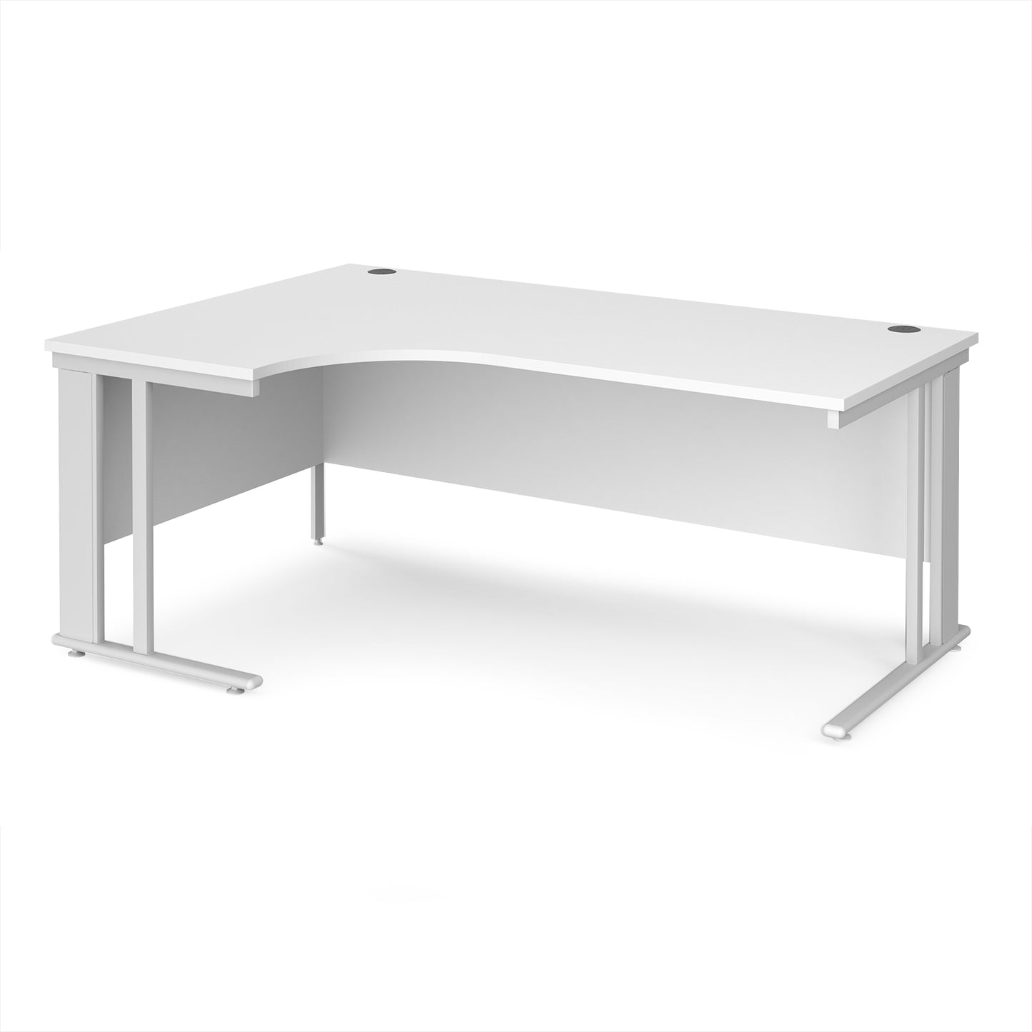 Maestro 25 cable managed left hand ergonomic desk - MCM18ELWHWH